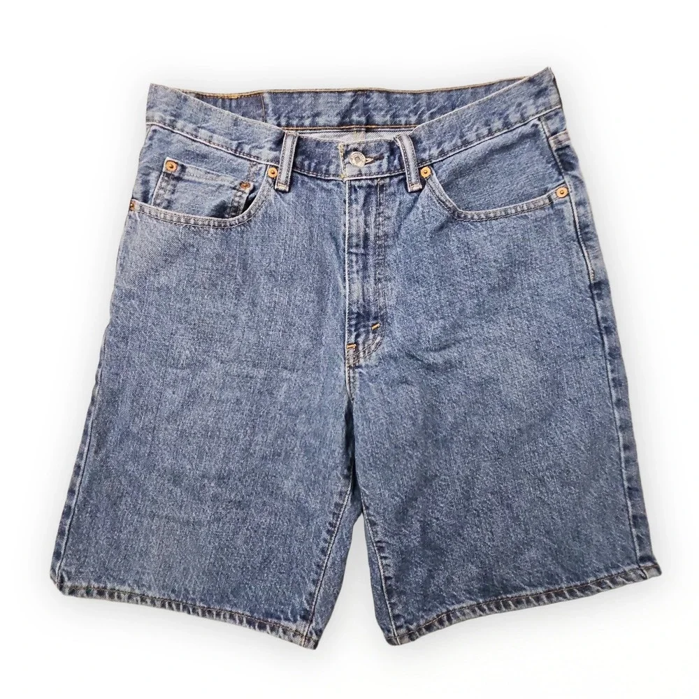 Levis 550 Jean Shorts Mens 33 Blue Denim Skater Normcore Dad Jorts Blokecore